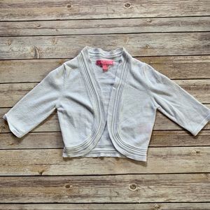 SAY WHAT? WHITE KNIT CARDIGAN